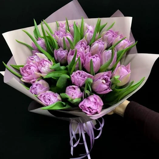 Букет из 25 пионовидных тюльпанов, фото 2