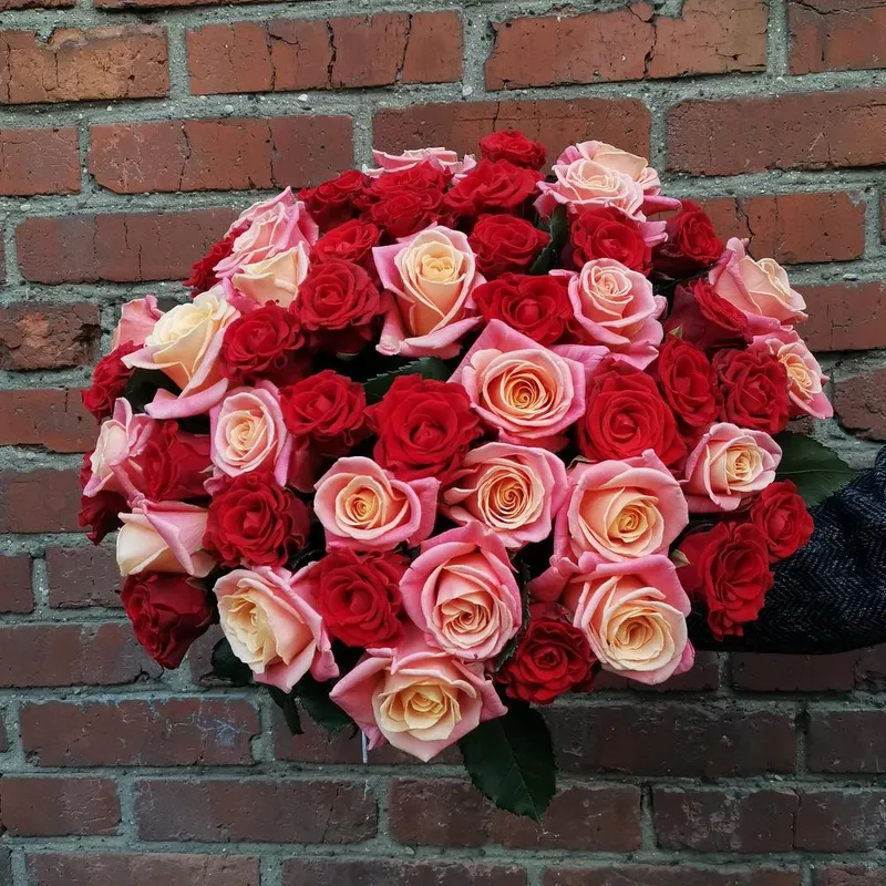 Букет из 55 роз микс «Любовь» , фото 3