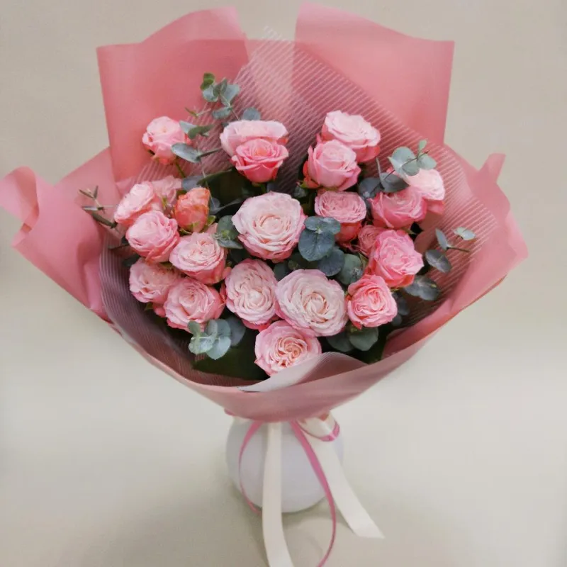 Букет из очаровательных пионовидных роз «Мадам Бомбастик», фото 1