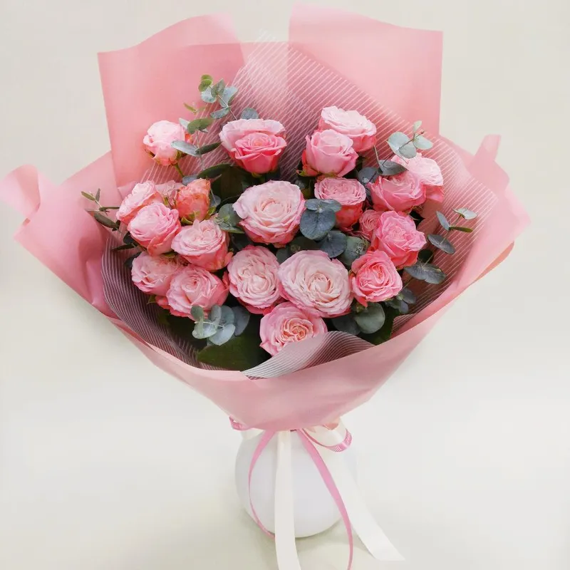 Букет из очаровательных пионовидных роз «Мадам Бомбастик», фото 2