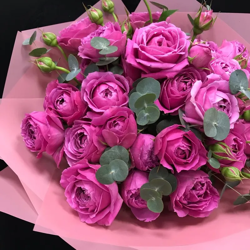 Букет роскошных пионовидных роз «Мисти Баблс», фото 3