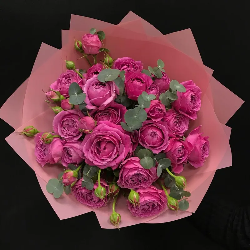 Букет роскошных пионовидных роз «Мисти Баблс», фото 2