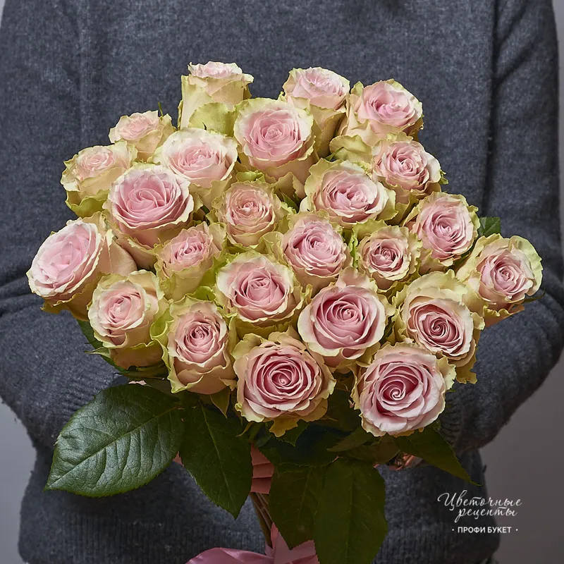 Букет из 25 одноголовых нежных роз Фрутетто , фото 4