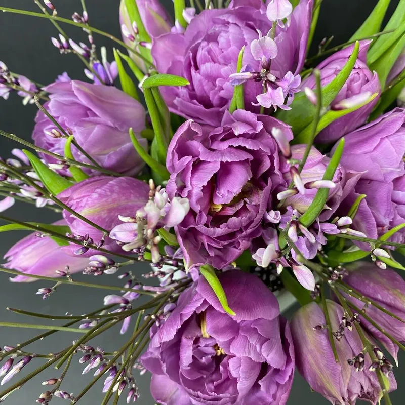 «Лавандовые сны» из пионовидных тюльпанов (15), фото 4