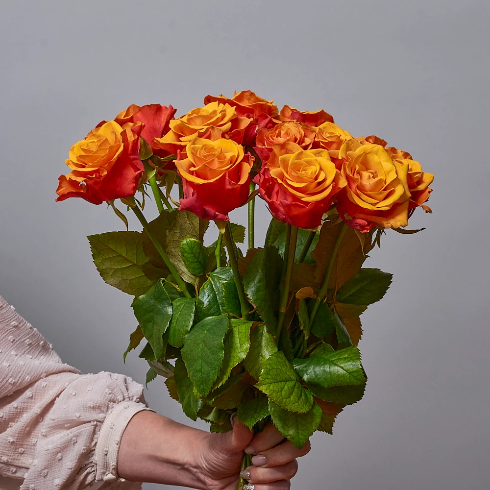 Монобукет из ярких ароматных роз, фото 4
